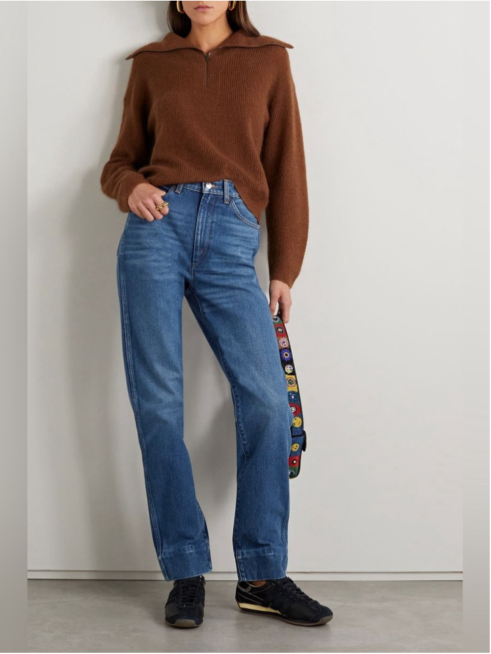 Re/Done 70s Cigarette High-Rise Straight-Leg Jeans Size 28 Blue
